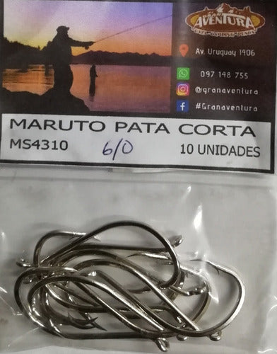 Maruto Short Shank Hook N°6/0 Rio Costa Brotola Corvina 1