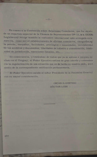 Informe Original Cámara De Representantes Gestido 1968. 6