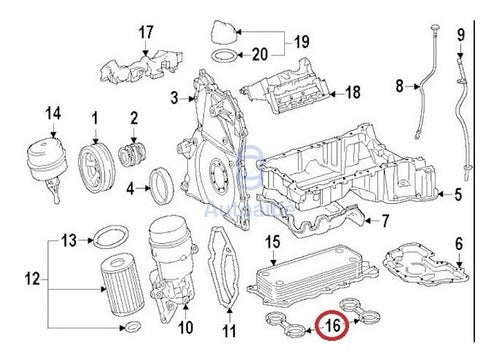 Kit 2 Oring De Enfriador Aceite Jeep Grand Cherokee 3.0 Crd 1