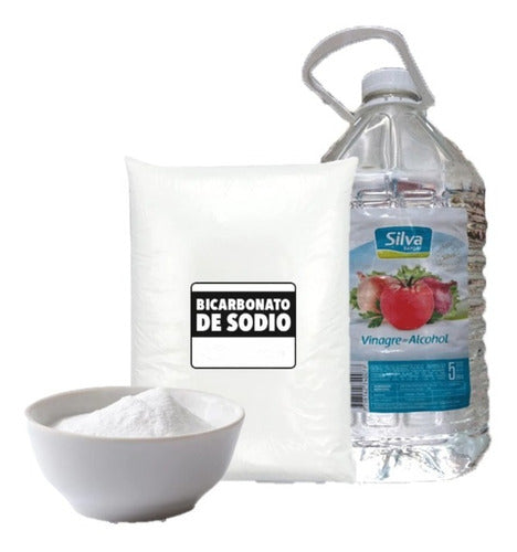 Combo Bicarbonato De Sodio 1kg + Vinagre De 5 L 0