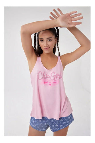 So Pink! Pijama So Pink! Musculosa Con Short So Love Denim. 11680 1