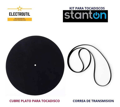 Kit De Correa Y Cubre Plato Para Tocadiscos Stanton 0