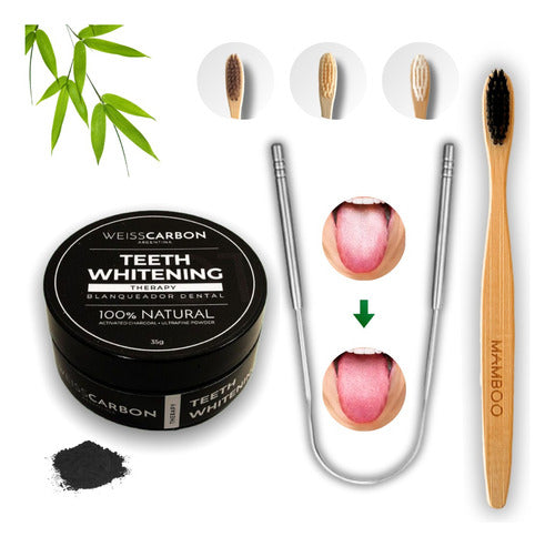 Ayurveda Tongue Scraper + Dental Whitener + Bamboo Toothbrush 0