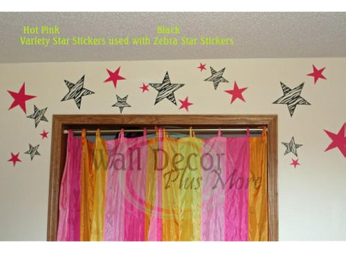 Wall Decor Plus More Variety Star Wall Vinyl Sticker 16 Pc 2 In A 8 In Peel 2