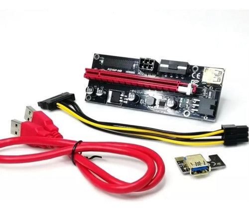 Riser Ver 009s PCIe with USB Cable and Adapter 0