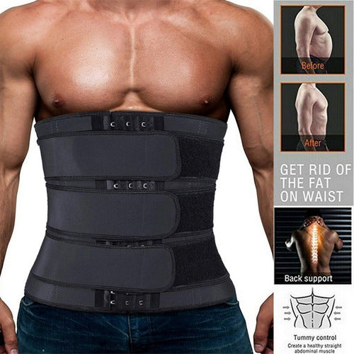 M Modelador Corporal Masculino Sweat Belt Fat Burning 7