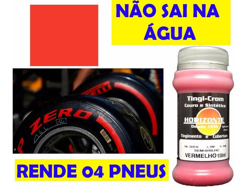 Tinta Vermelha Pinta Letra E Faixa Pneu Carro Melhor Caneta 1