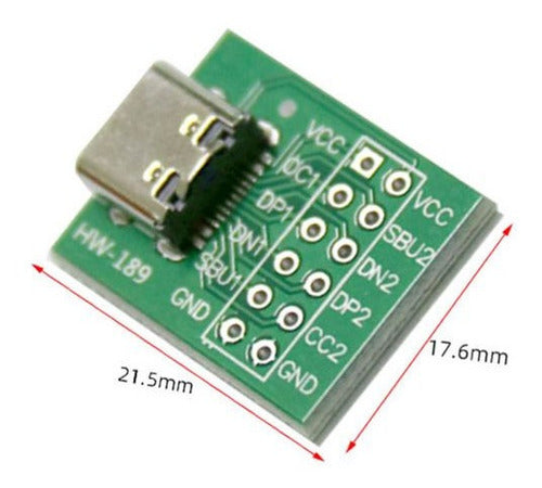 INFORMATICA SAN ISIDRO Conector Ficha Usb Tipo C Hembra En Pcb - Pack X 2 Unidades 6