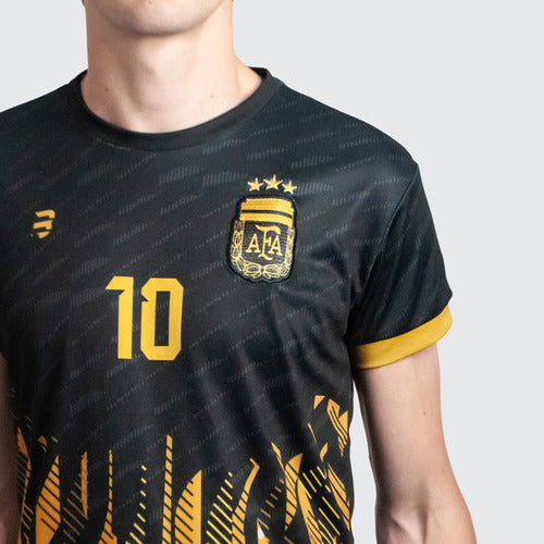 Limited Edition Argentina Messi Gold T-shirt 3