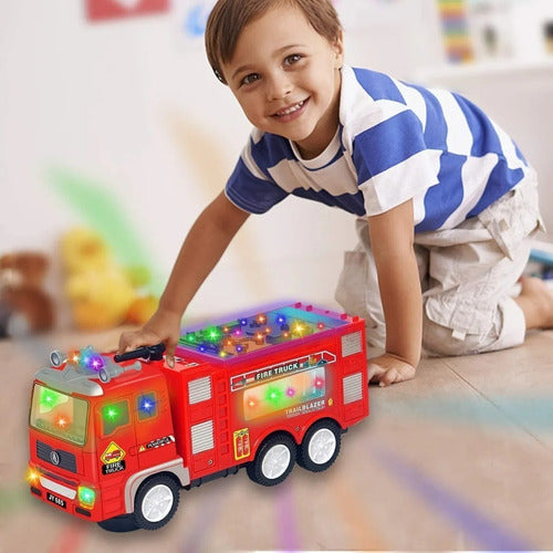 Compranet Electric Fire Truck Toy 4D Lights & Sounds - 0419 4