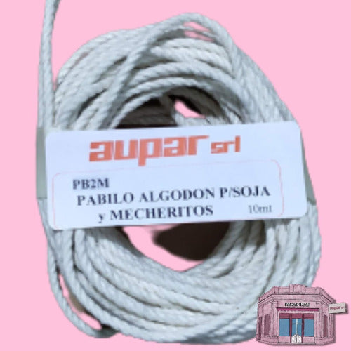 Pabilo 100% Algodón Para Cera De Soja Y Mecheritos X 10 Mts. 3