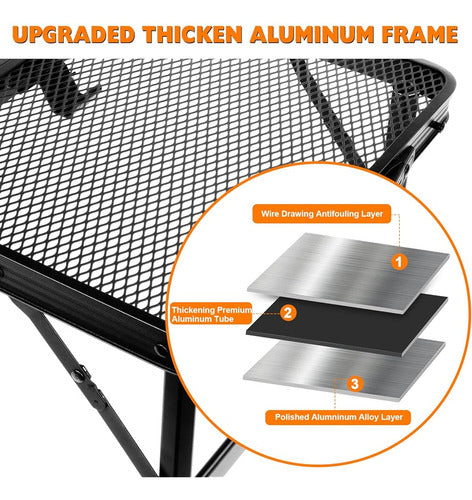 E Eaststorm Grill Camping Table Mesa De Picnic Plegable Al A 4