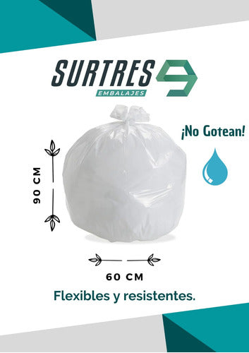 White Residue Consortium Bags 60x90 - Pack of 60 Units 1