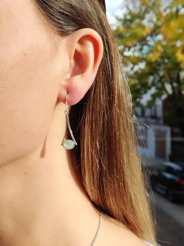 Altri Platería Silver 925 Hook Earrings with Mother of Pearl 4