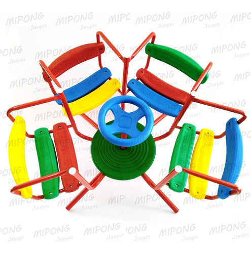 Premium Reinforced Children's Carousel with 4 Seats - Real Photos 4