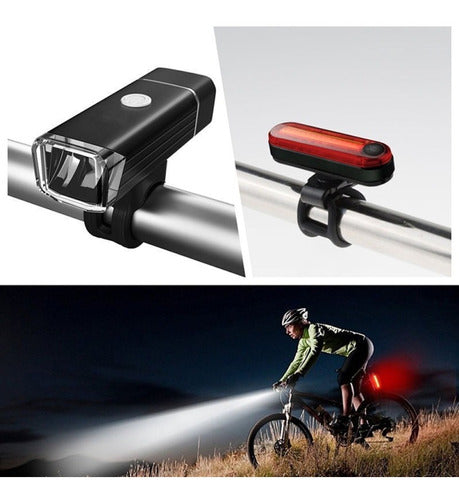 Usb Recargable Impermeable Bicicletas Bicicleta Cabeza Luz L 2