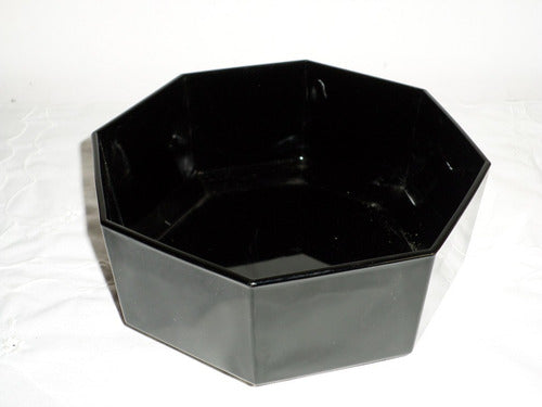 Antiguo Bowl Ensaladera Vidrio Negro Arcoroc Francia Impecab 0