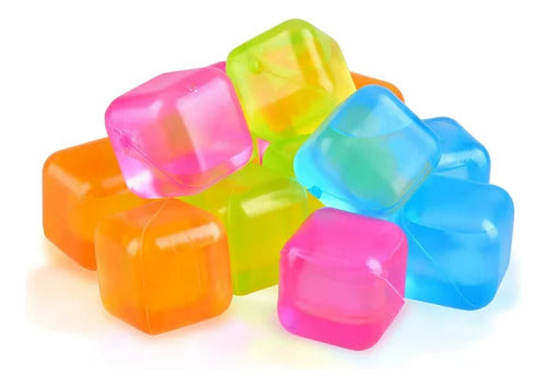Reusable Ice Cubes x 10 Colorful Refrigerant Cubes 0