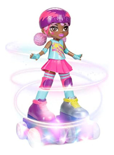 Muñeca Rock N Rollerskate Lightning Luna Light Up Remote Con 0