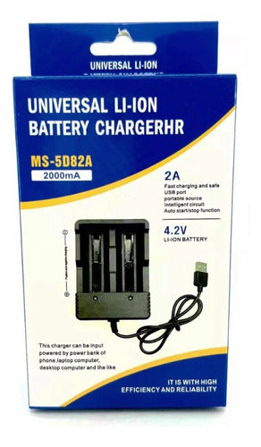 Cargador Doble Usb Inteligente Pila Bateria 18650 Recargable 3