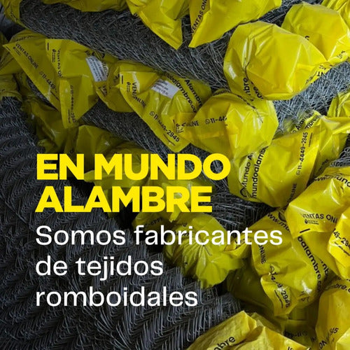 Mundo Alambre Romboidal Mesh 14(2.03mm)x63mmx1.50m 3