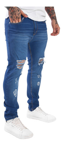 Stretch Denim Jeans Pants with Semi Skinny Fit 5