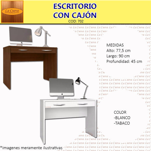 La Cueva Muebles Combo Escritorio - Biblioteca - Mesa De Pc - Silla Pc - Lcm 2