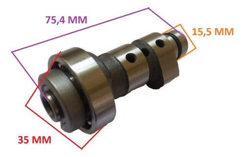 Osaka Competition Camshaft Yamaha XTZ 125 5.5 Mm Lift 2