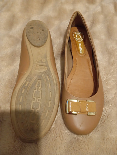 Usaflex Brown Genuine Leather Flats for Women Size 38 5