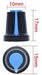 Knob for 6mm Diameter Potentiometer 15x17mm - Various Colors 23