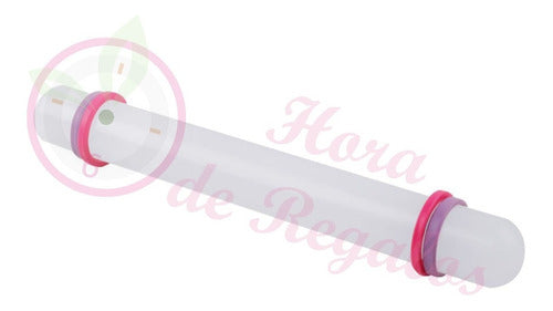 Adjustable 33cm Rolling Pin with Silicone Rings Pastry Dough Baking 3