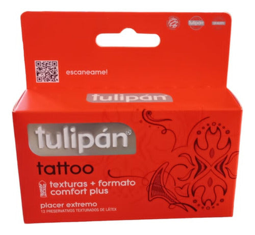 Tulipán Tattoo Condoms X 12 - Discreet 0