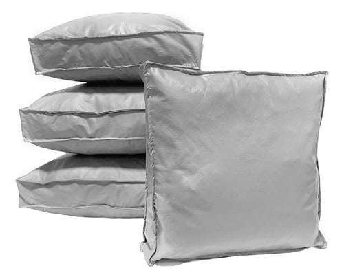 Set of 4 Algarrobo Eco-Leather 60x60 Cushions for Armchair - Color Options 4