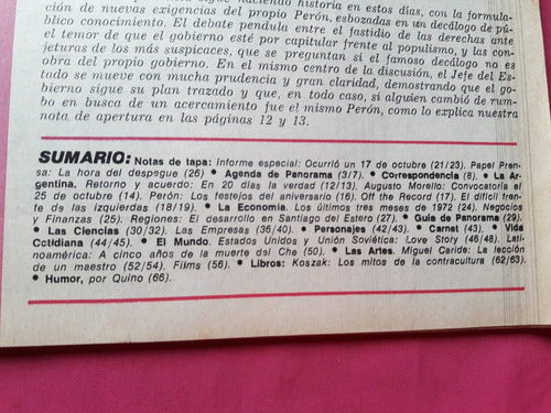 Revista Panorama Nº 285 Año 1972 Morello - Peron - Peronismo 1