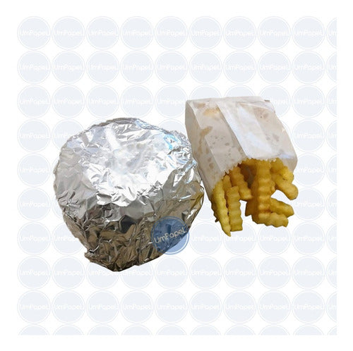 Macropel Aluminum Foil Sheets 1kg 30x40 Cm for Hamburgers 40g 0