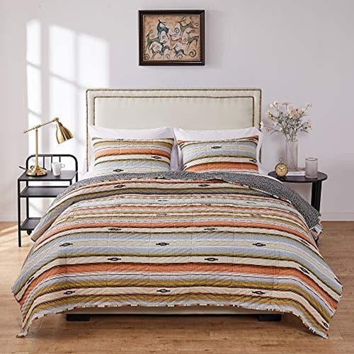 Greenland Home Fashions Painted Desert 3-Piece Full/Queen Bedspread Set 0