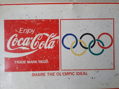 Antigua Bandeja Coca Cola,juegos Olimpicos,35cmx 24cm 3