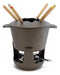 Premium Dark Grey Cast Iron Fondue Set for 6 People with Forks - Limited Offer 0