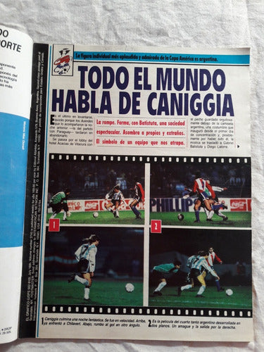 Revista El Gráfico Nº 3745 Año 1991 Caniggia Copa America 1