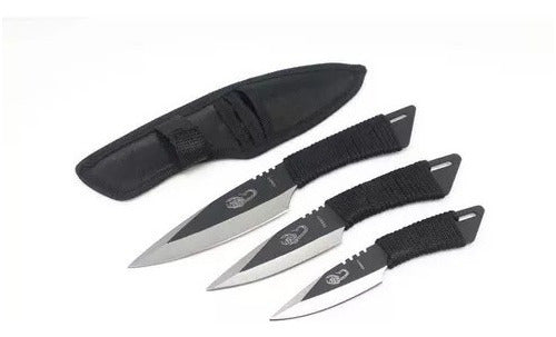 Set of 3 Metal Throwing Kunai Knives 0