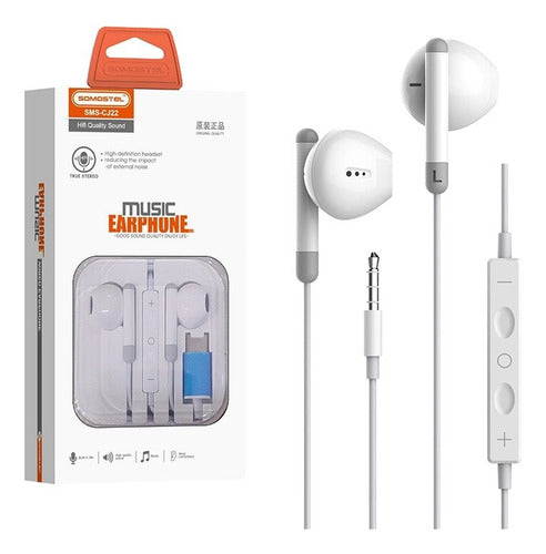 Somostel Auriculares Manos Libres SMS-CJ22 Para iPhone 0