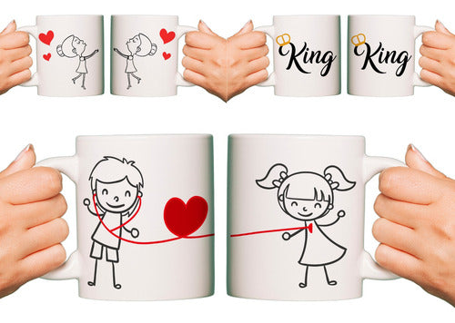 FOTGAR 2 Ceramic Mugs Ideal for Couples Anniversary Valentine's Day 0