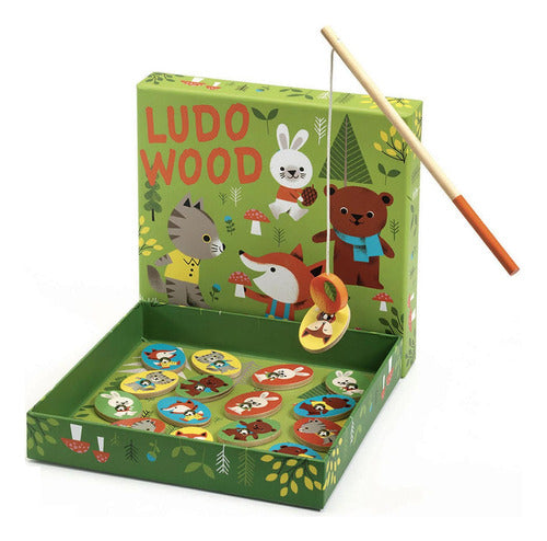 Djeco Ludo Wood 4 Classic Kids Games in 1 for Ages 2+ 0