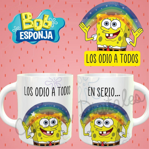 Cositas Digitales Plantillas Imprimibles Para Sublimar Tazas De Bob Esponja 3