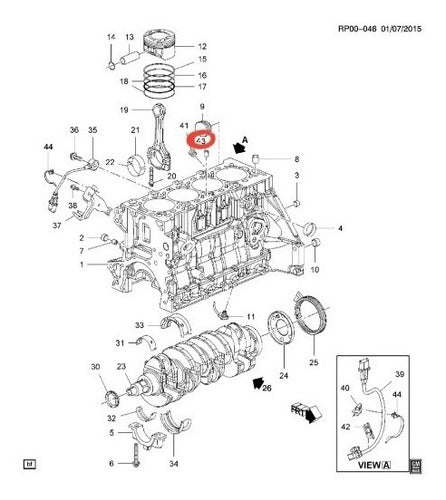 Tapon Presion Aceite Original Chevrolet Cruze Sonic Tracker 1