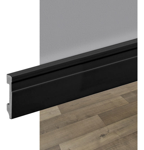 Atrim Plain EPS Baseboard Black 2316 Porcelain Floor Texture 0