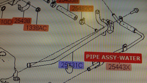 Hyundai Caño De Agua Para H100 Kia K2500 0