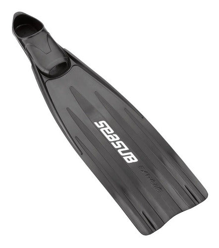 Nadadeira Pescasub Extreme Seasub Pala Longa + 01 Par De Meias Neoprene 0