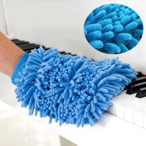 Set of 4 Microfiber Car Wash Gloves Cleaning Mitt Assorted Colors 33