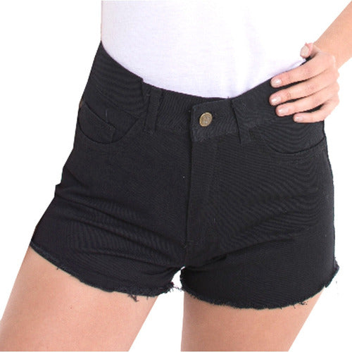 Supercompras Short Jean, Mom, High Waist, Non-Stretch 5